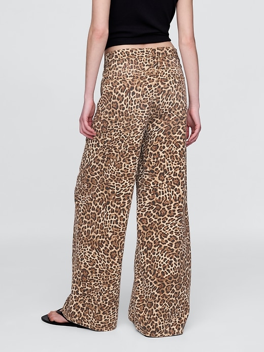 Image number 4 showing, Mid Rise UltraSoft Leopard Baggy Jeans
