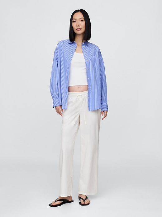 Image number 3 showing, Maternity Easy Wide-Leg Pants