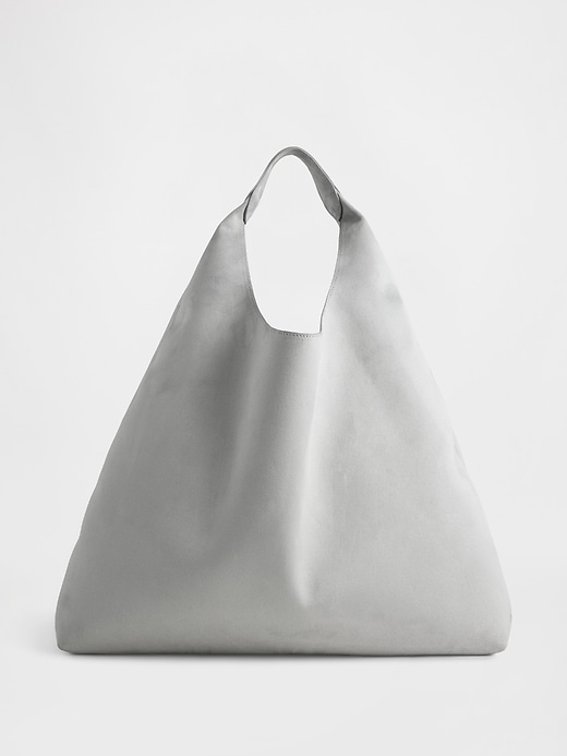 L'image numéro 1 présente Sac fourre-tout souple en suède végane