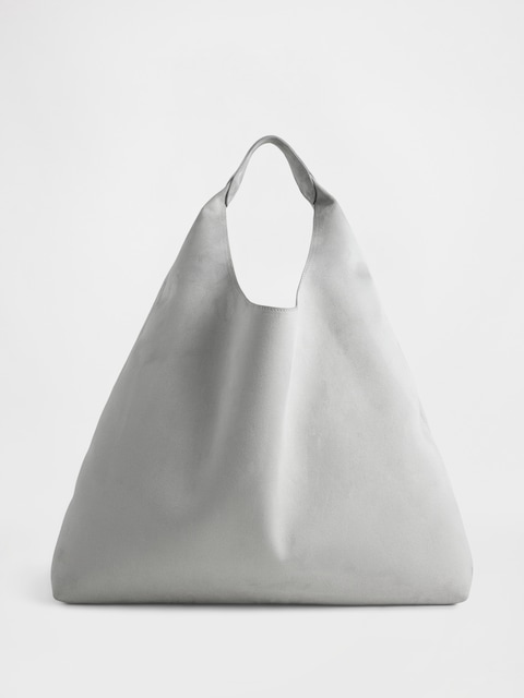 Vegan Suede Slouchy Tote Bag
