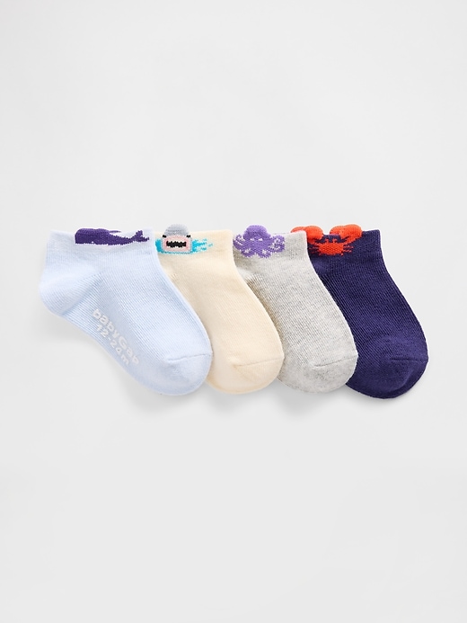 Image number 1 showing, Baby & Toddler No Show Socks (4-Pack)