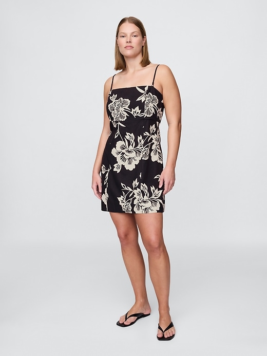 Image number 4 showing, Linen-Blend Mini Dress