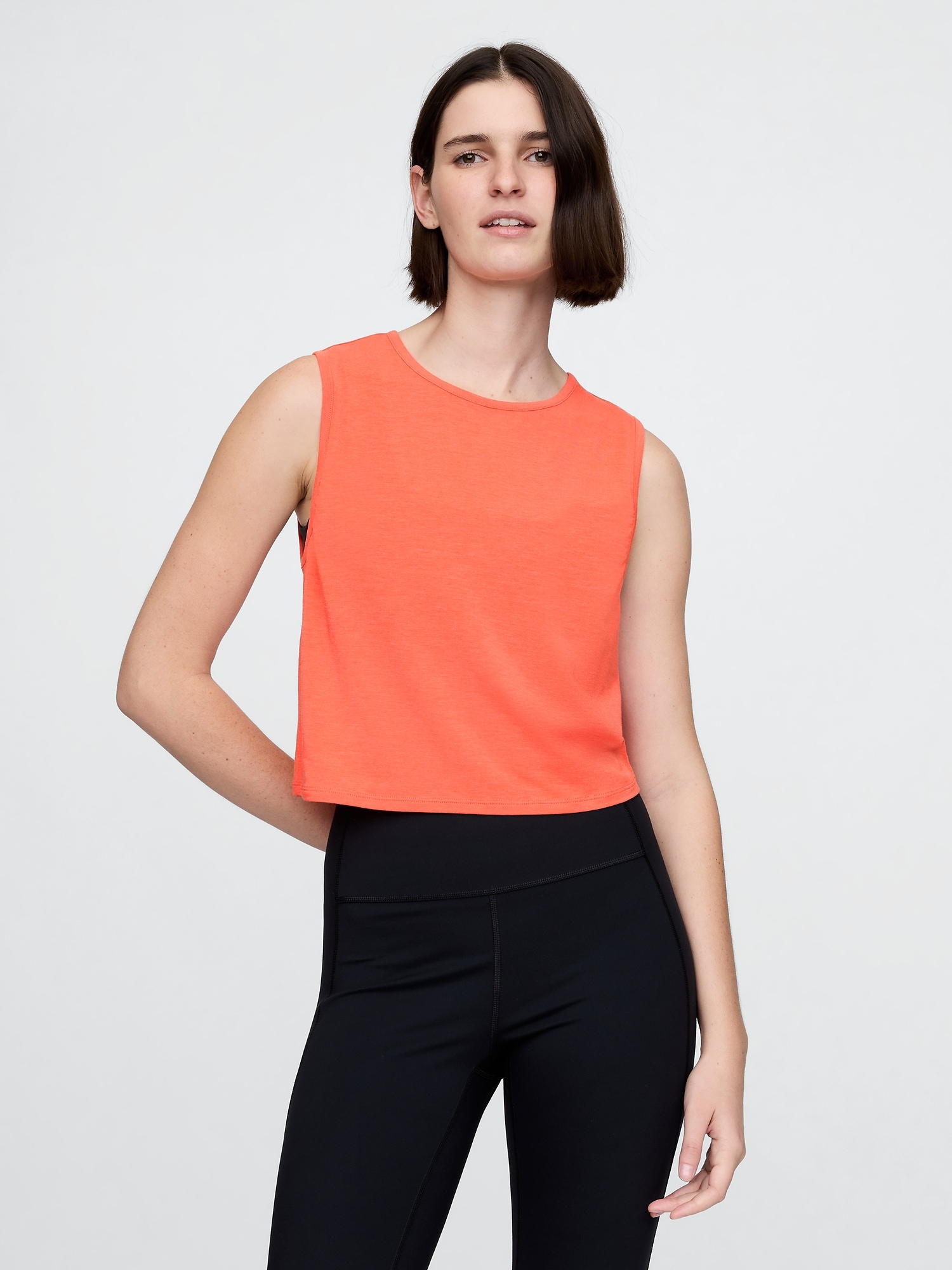 GapFit Breathe Crop Muscle Tank Top