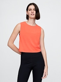 Image number 1 showing, GapFit Breathe Crop Muscle Tank Top