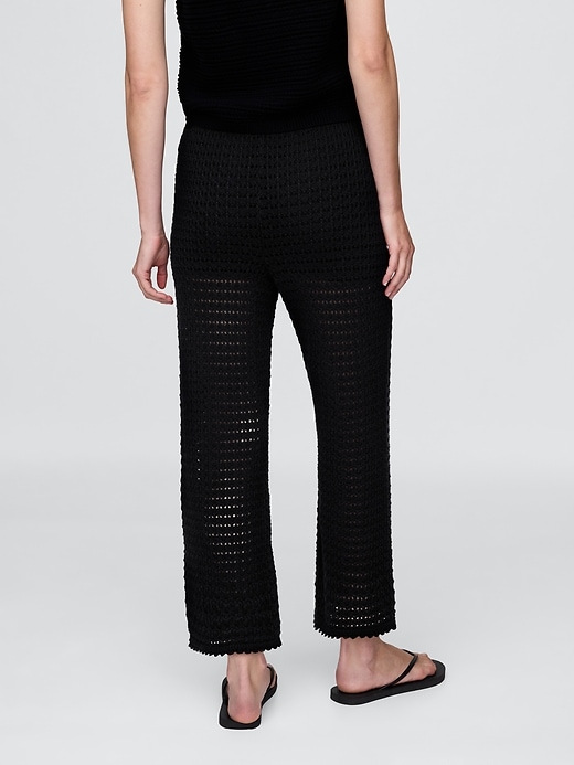 L'image numéro 5 présente Pantalon 100 % coton au crochet longueur cheville