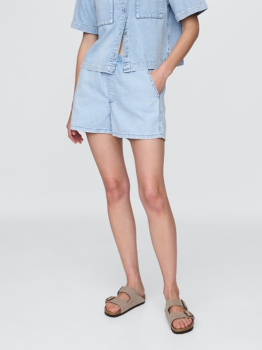 Image number 2 showing, Mid Rise UltraSoft Easy Denim Boxer Shorts