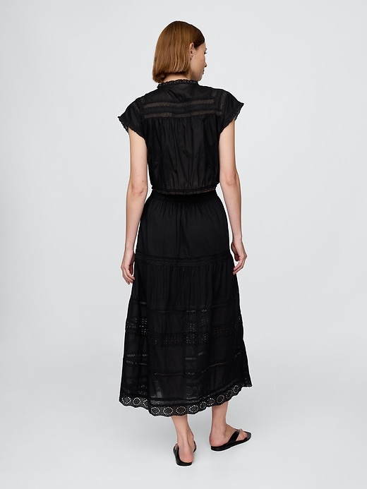 Image number 2 showing, Tiered Lace-Trim Maxi Skirt