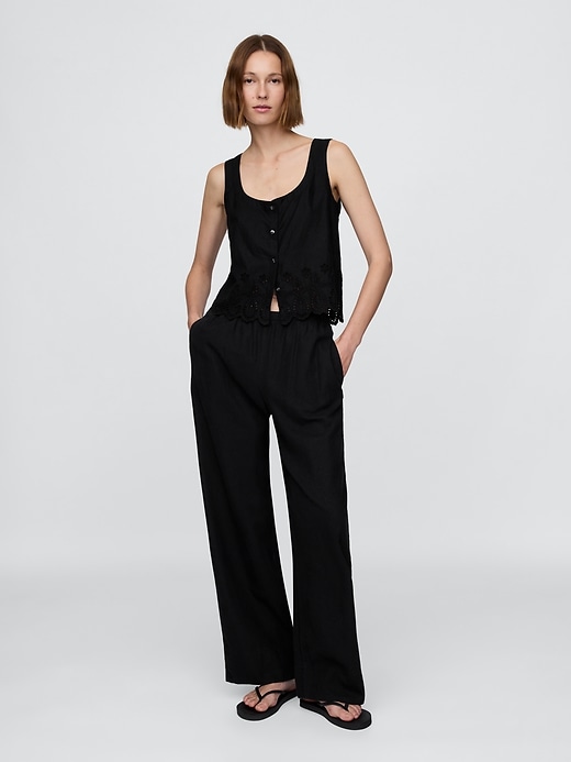 Image number 2 showing, Linen-Blend Embroidered Vest