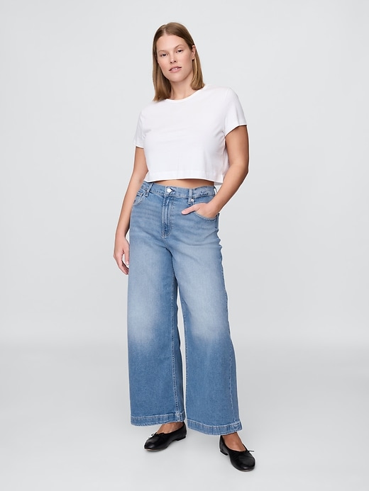 Image number 5 showing, High Stride Wide-Leg Ankle Jeans