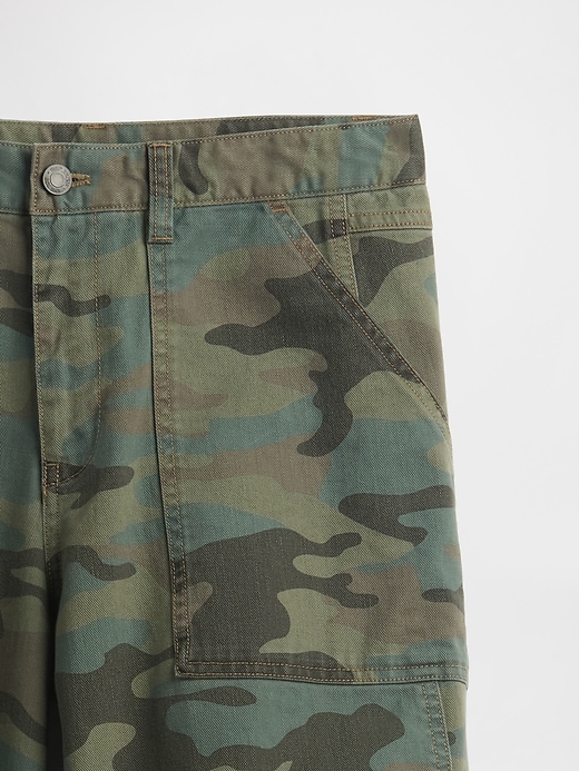 Image number 8 showing, Mid Rise Twill Barrel Pants