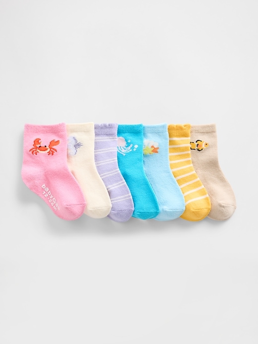 L'image numéro 1 présente Chaussettes courtes pour Bébé et Tout-petit (paquet de 7 paires)