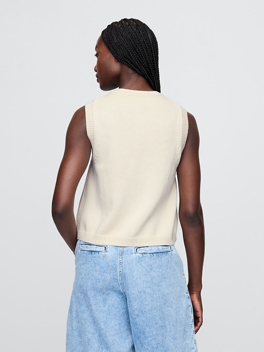 Image number 3 showing, Cropped Cardigan Sweater Vest