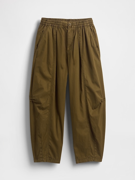 Image number 7 showing, Mid Rise Twill Barrel Pants