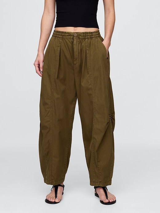 Image number 2 showing, Mid Rise Twill Barrel Pants