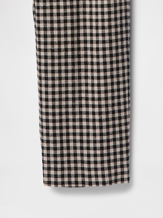 L'image numéro 8 présente Pantalon droit décontracté en mélange de lin longueur cheville