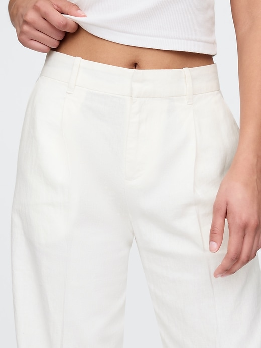 Image number 8 showing, 365 Low Rise Linen-Blend Trousers