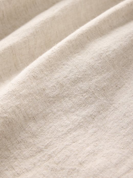 Image number 8 showing, Mid Rise Linen-Blend Easy Barrel Pants