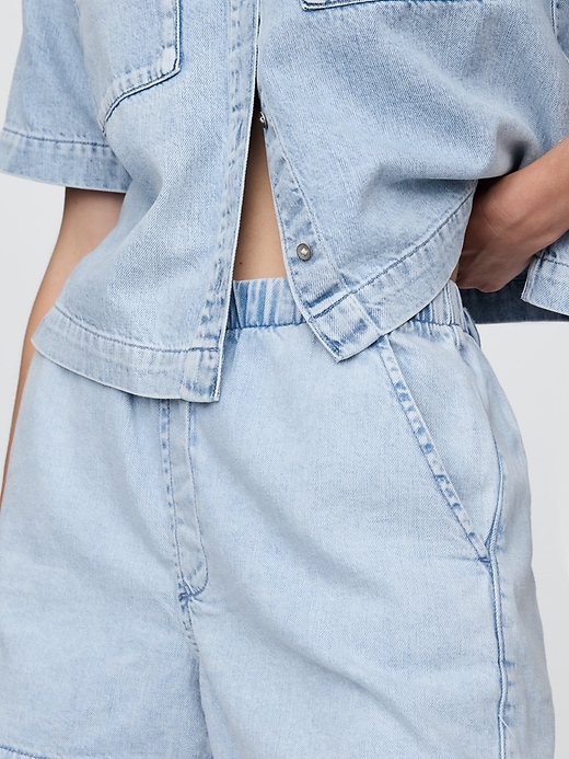 Image number 7 showing, Mid Rise UltraSoft Easy Denim Boxer Shorts