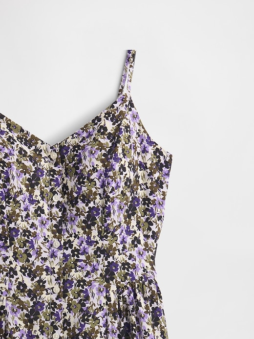 L'image numéro 7 présente Robe longue fleurie à col en v