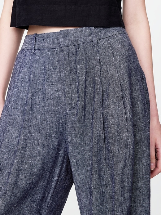 Image number 8 showing, 365 High Rise Linen-Blend Trousers