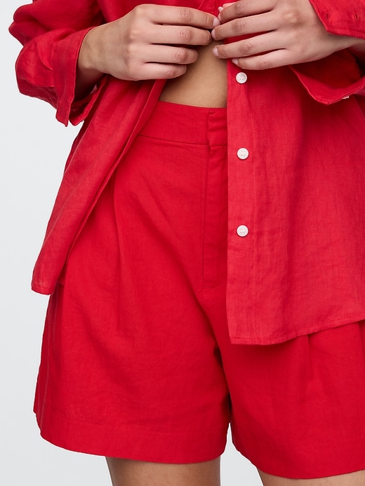 Image number 8 showing, 365 High Rise Linen-Blend Shorts