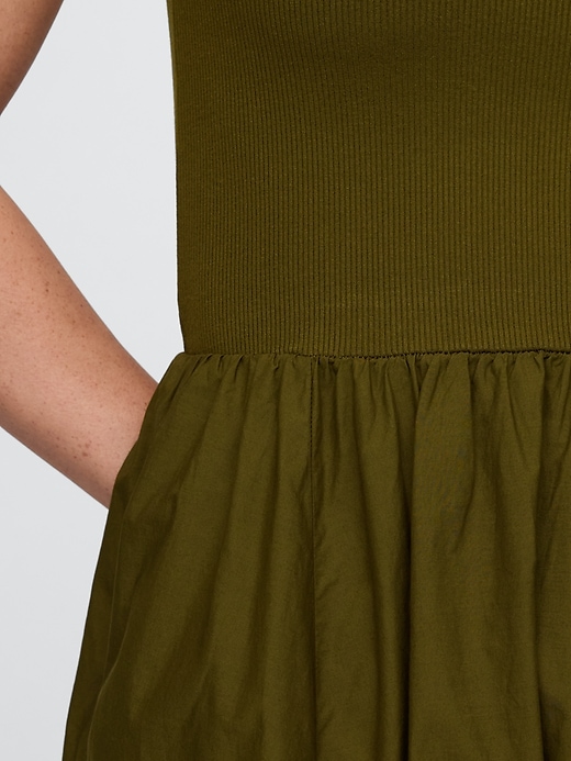 Image number 6 showing, Mixed Media Handkerchief Hem Midi Dress