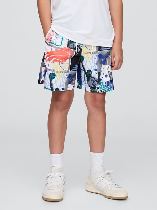 Image number 4 showing, Kids GapFit 6" Recycled Mesh Easy Shorts