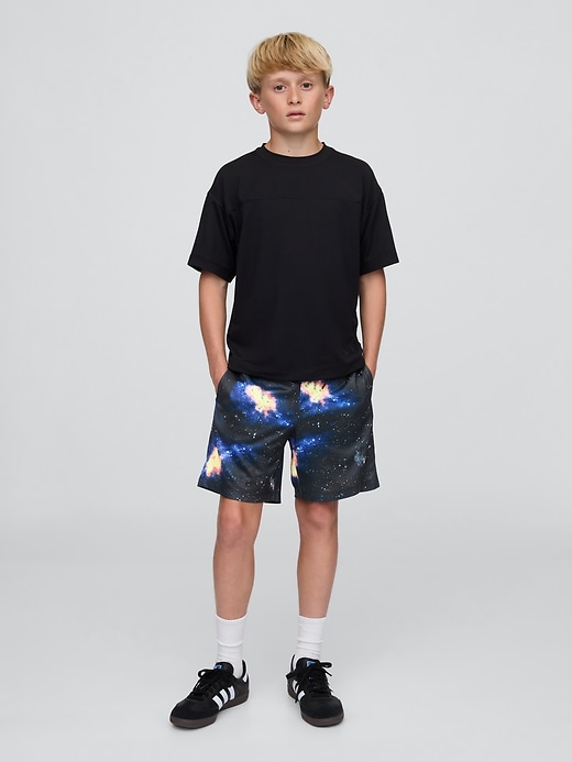 Image number 1 showing, Kids GapFit 6" Recycled Mesh Easy Shorts