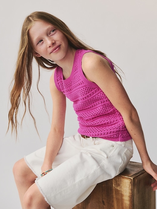 Image number 6 showing, Kids Crochet Shell Tank Top