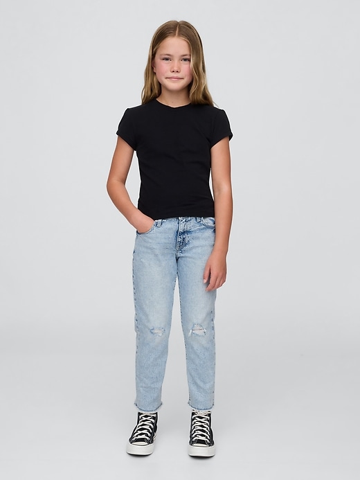 L'image numéro 1 présente Jean girlfriend à taille basse moyenne pour Enfant