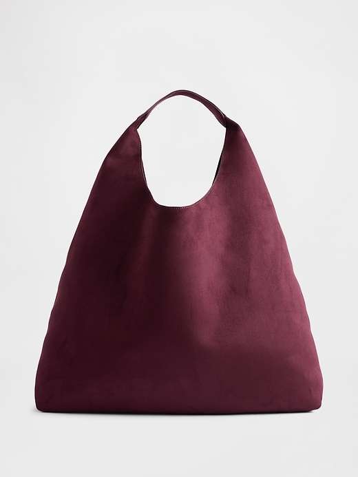 Image number 1 showing, Vegan Suede Slouchy Tote Bag