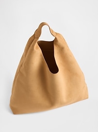 Image number 4 showing, Vegan Suede Slouchy Tote Bag