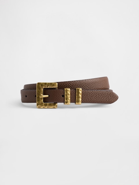 Vegan Pebble Leather Belt