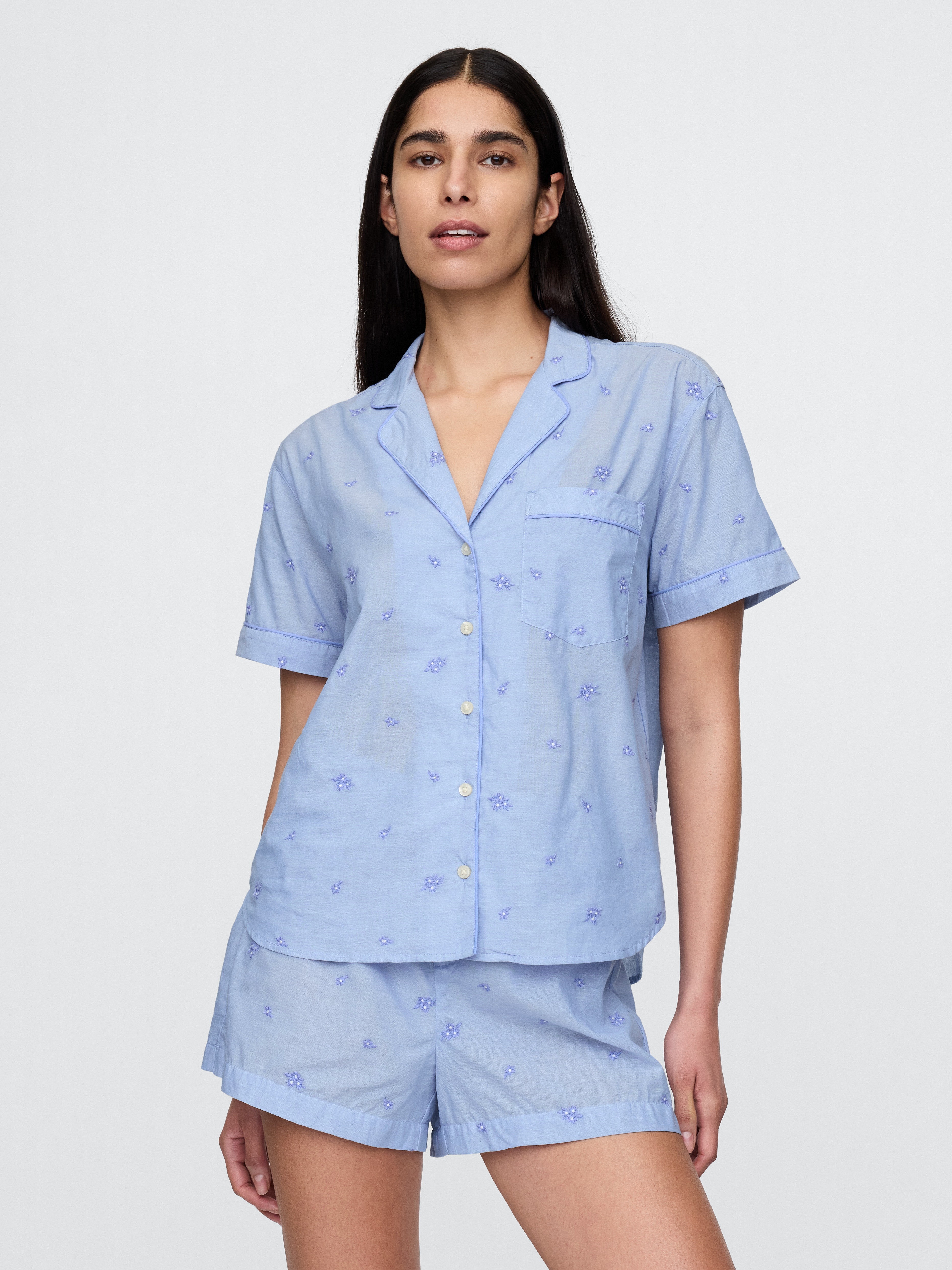 【新品未使用】Embroidery Pajamas Shirts cn57923075.png