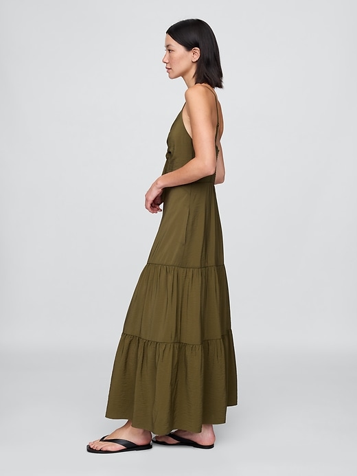 Image number 3 showing, Tie-Front Tiered Maxi Dress