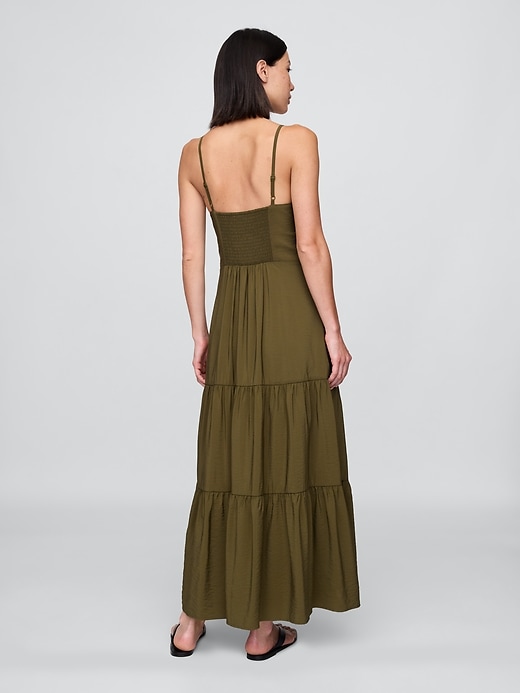 Image number 2 showing, Tie-Front Tiered Maxi Dress