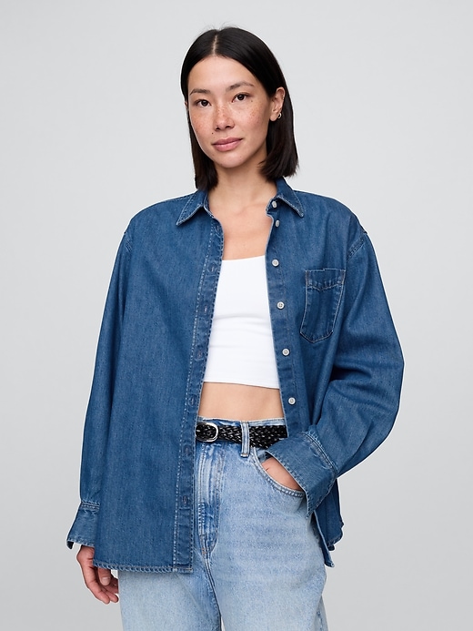 Image number 1 showing, UltraSoft Denim Big Shirt