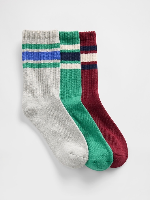 Image number 1 showing, Kids Varsity Slouchy Crew Socks (3-Pack)