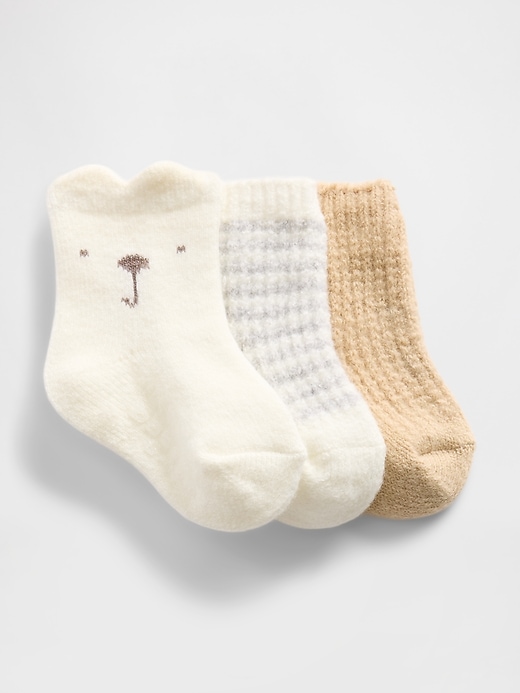 Image number 1 showing, Baby CashSoft Crew Socks (3-Pack)