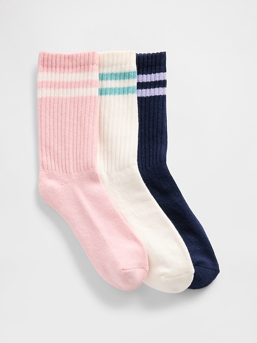 Image number 1 showing, Kids Slouchy Crew Socks (3-Pack)