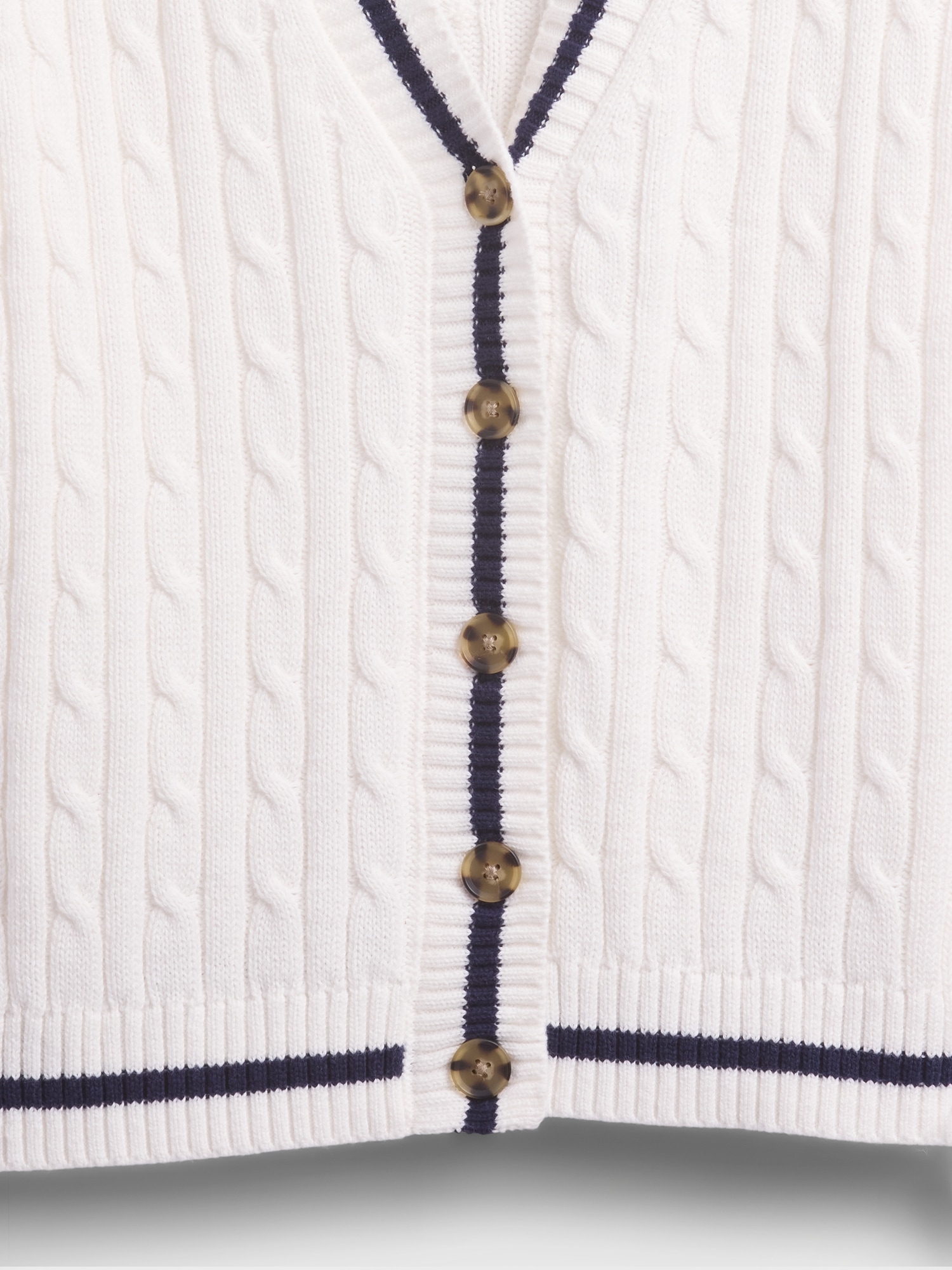 100% Cotton Cable-Knit Cardigan