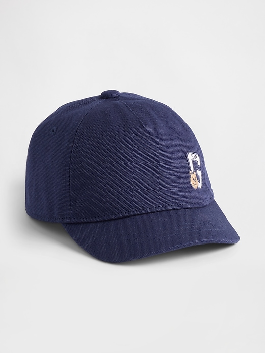 Image number 1 showing, Toddler Organic Cotton Bear Logo Baseball Hat