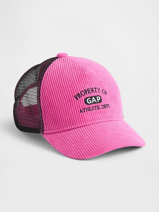 Image number 1 showing, Kids Corduroy Logo Trucker Hat