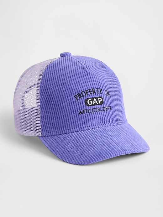 Image number 1 showing, Kids Corduroy Logo Trucker Hat