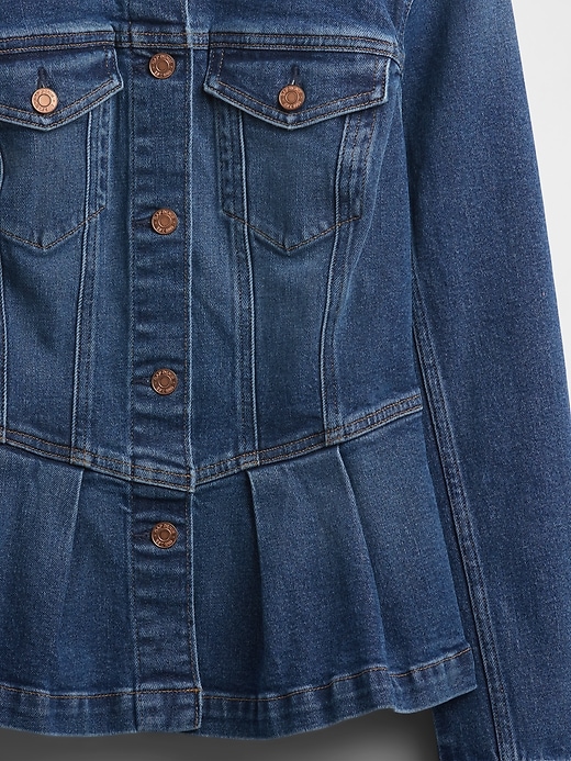 Image number 3 showing, Denim Peplum Jacket