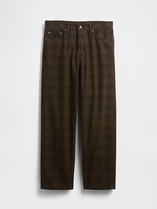Image number 6 showing, Plaid Canvas Baggy Jeans