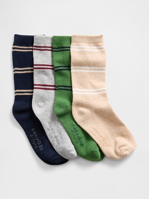 Image number 1 showing, Baby & Toddler Crew Socks (4-Pack)