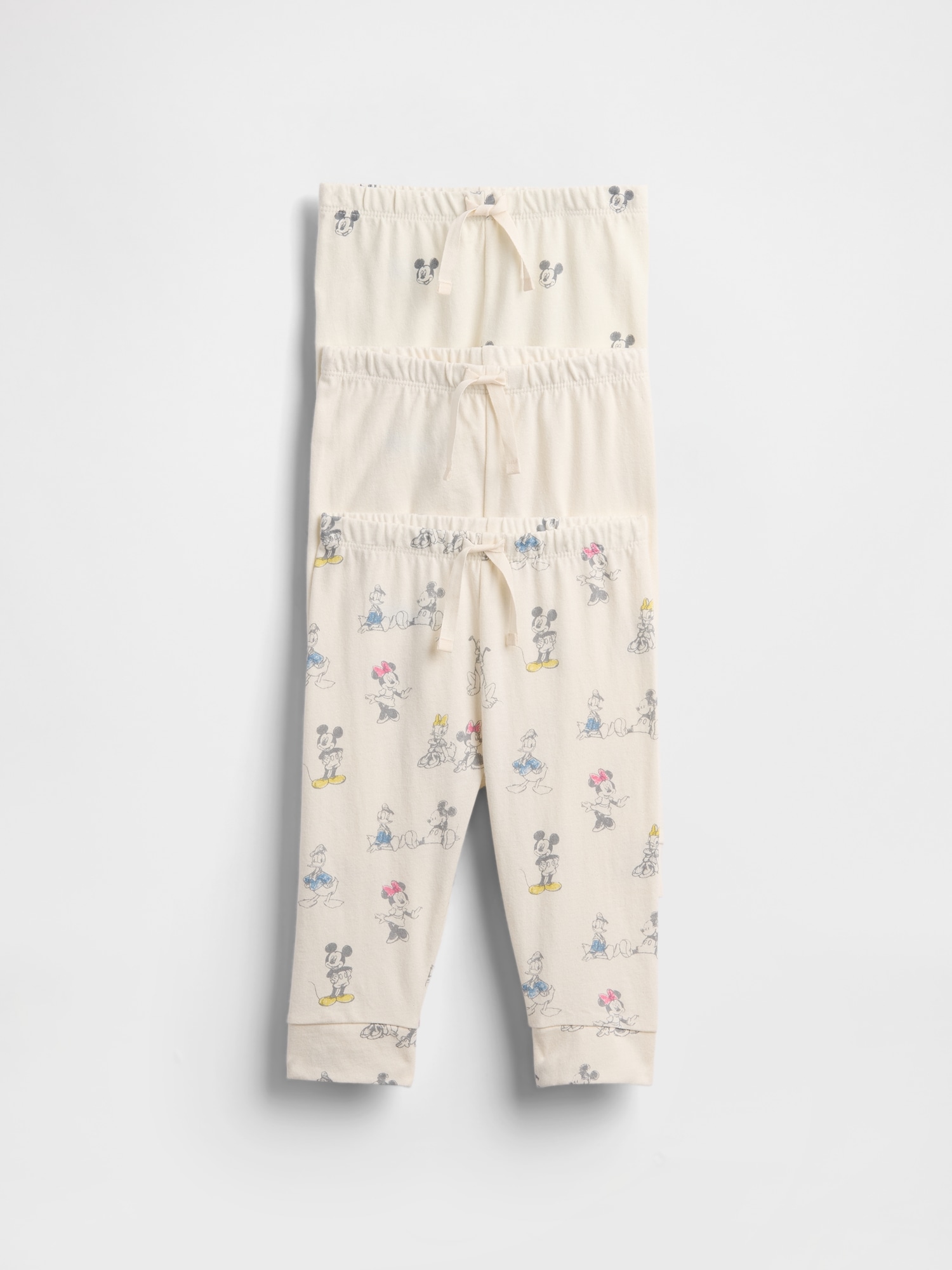 Gap × Disney Baby Organic Cotton Pull-On Pants (3-Pack)