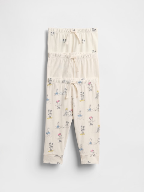 PANTALON À TAILLE ÉLASTIQUE EN COTON BIOLOGIQUE GAP × DISNEY POUR BÉBÉ (PAQUET DE 3)