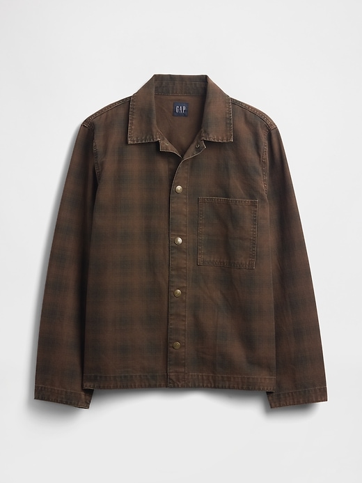 Image number 5 showing, Plaid Canvas Denim Overshirt